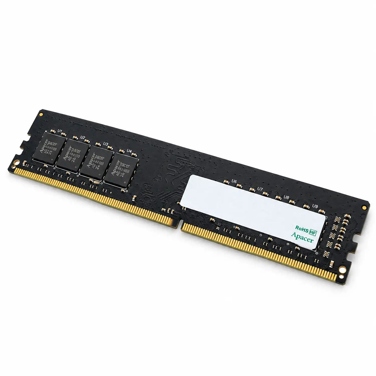 Apacer 32GB DDR4 3200MHz Desktop RAM EL-32G21-PSH Isometric Top Angle View for PC Build Upgrade -tpstech.in