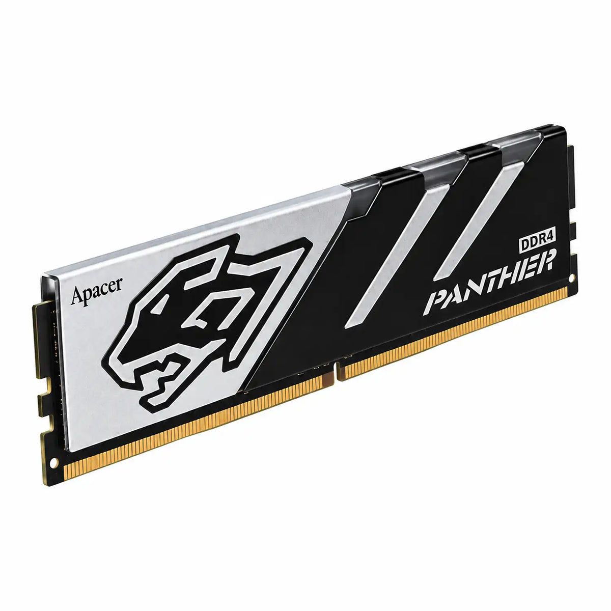 Apacer Panther 16GB DDR5 5600MHz CL40 Desktop RAM Standing View of Silver and Black Aluminum Heatsink -tpstech.in