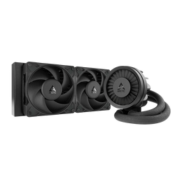 ARCTIC Liquid Freezer III Pro 240mm AIO CPU Liquid Cooler Black front view with dual radiator fans and integrated pump -tpstech.in
