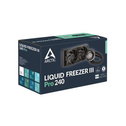 ARCTIC Liquid Freezer III Pro 240mm AIO CPU Liquid Cooler Black retail packaging box -tpstech.in