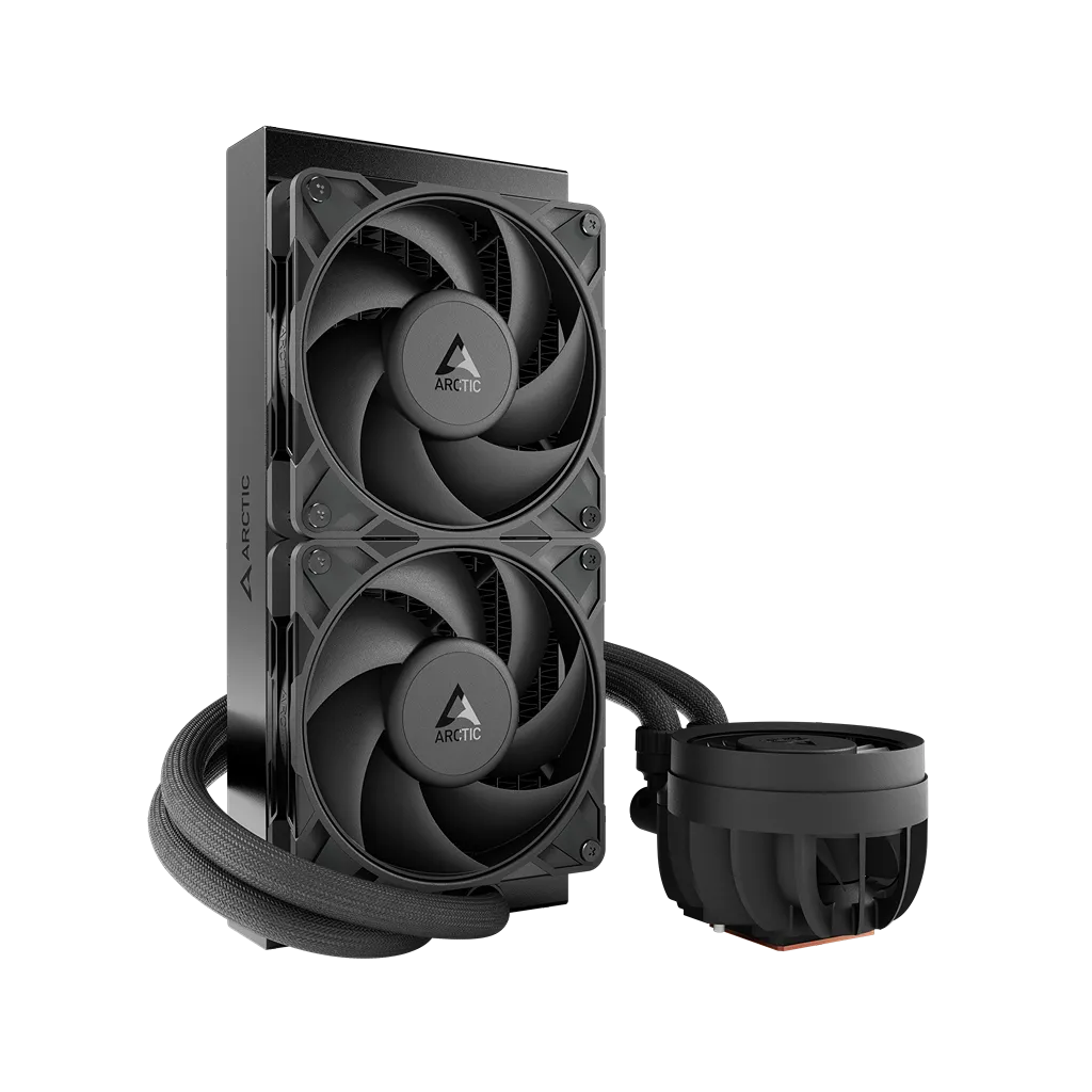 ARCTIC Liquid Freezer III Pro 240mm AIO CPU Liquid Cooler Black vertical radiator and pump unit view -tpstech.in