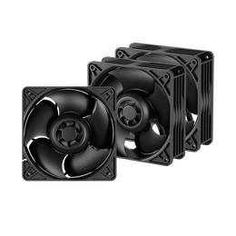 ARCTIC S12038-4K 120mm PWM Server Fan Pack of 3 featuring 4000 RPM high airflow cooling fans for servers and workstations group angle view -tpstech.in