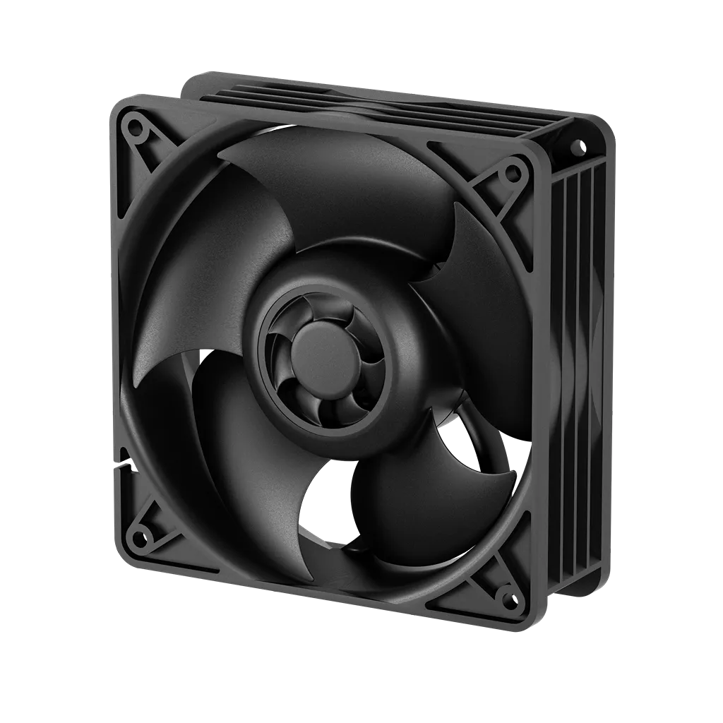 ARCTIC S12038-4K 120mm PWM server fan with dual ball bearing and high airflow design front angle view -tpstech.in