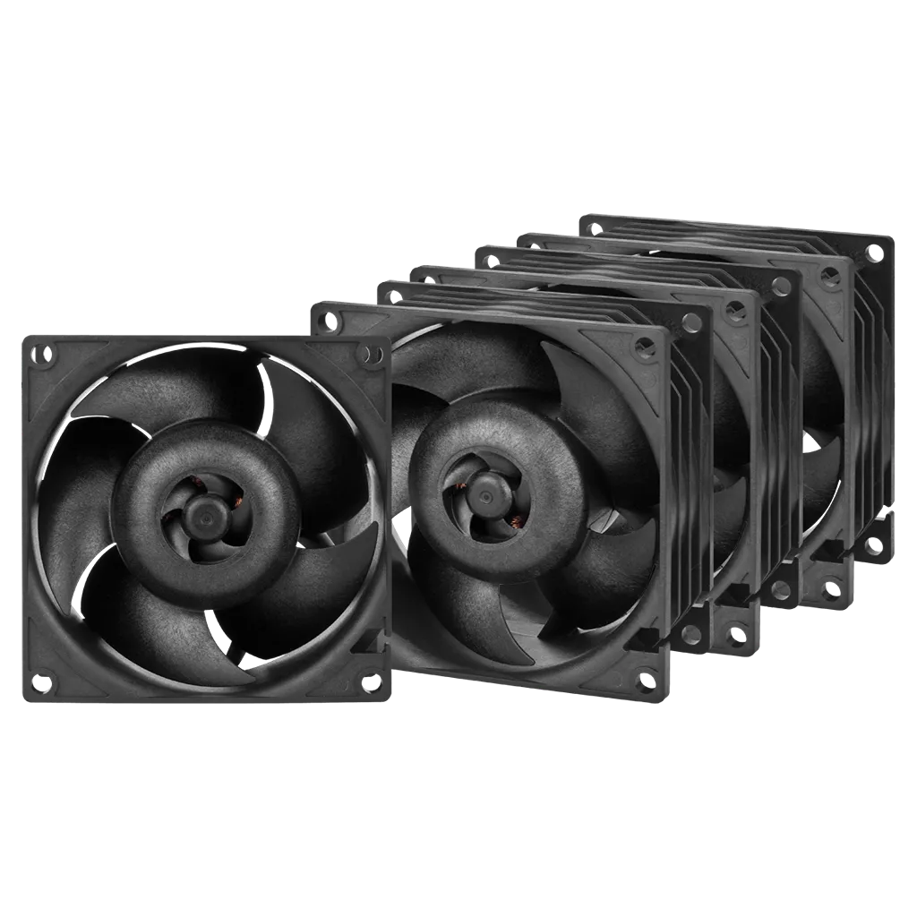 ARCTIC S8038-10K 80mm Server Fan Pack of 4 with PWM control and dual ball bearing for high-performance server cooling -tpstech.in