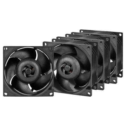 ARCTIC S8038-10K 80mm Server Fan Pack of 4 with PWM control and dual ball bearing for high-performance server cooling -tpstech.in