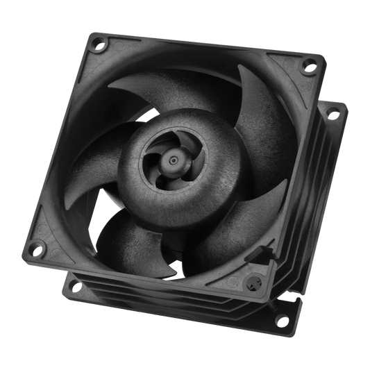 ARCTIC S8038-7K 80mm 7000 RPM PWM server fan angled front view with dual ball bearing design for high-performance server cooling -tpstech.in