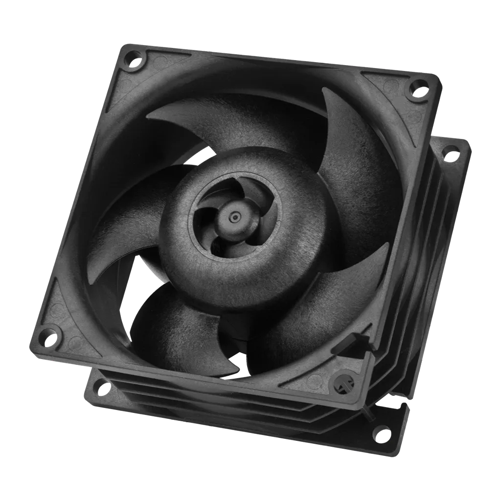 ARCTIC S8038-7K 80mm PWM server fan angled view with dual ball bearing design for high airflow server and workstation cooling -tpstech.in