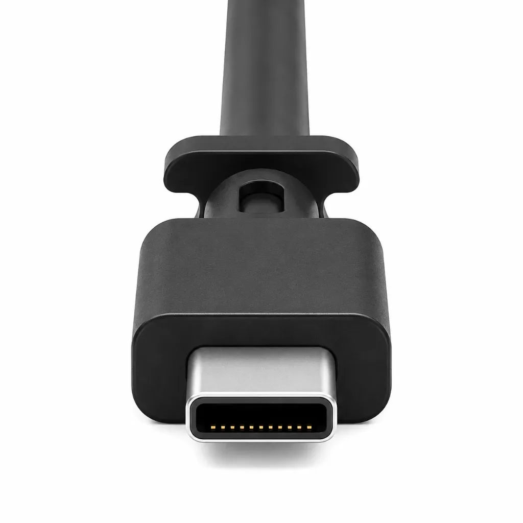 Front close-up of the ASUS 280W rectangular USB pin charging connector for compatible ASUS laptops.