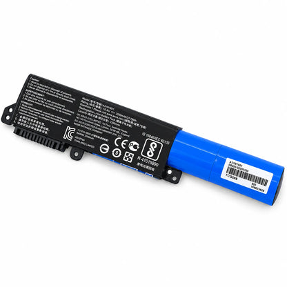 Asus A31N1601 Compatible Laptop Battery 23.76Whr 2200mAh 10.8V 3 Cell perspective view showing battery pins and certification marks -tpstech.in