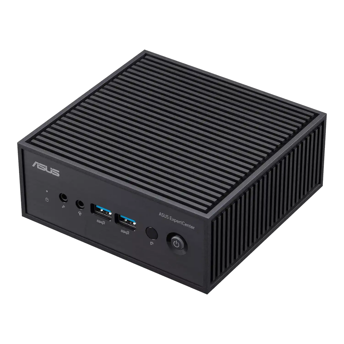 ASUS ExpertCenter PN42 Celeron N4500 Mini PC angled front view with fanless design tpstech.in