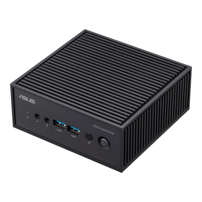 ASUS ExpertCenter PN42 Celeron N4500 Mini PC angled front view with fanless design tpstech.in
