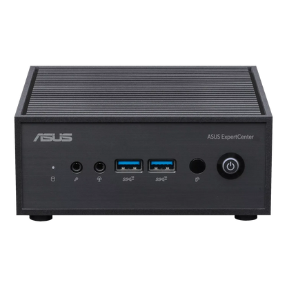 ASUS ExpertCenter PN42 Celeron N4500 Mini PC front view with USB ports and power button tpstech.in
