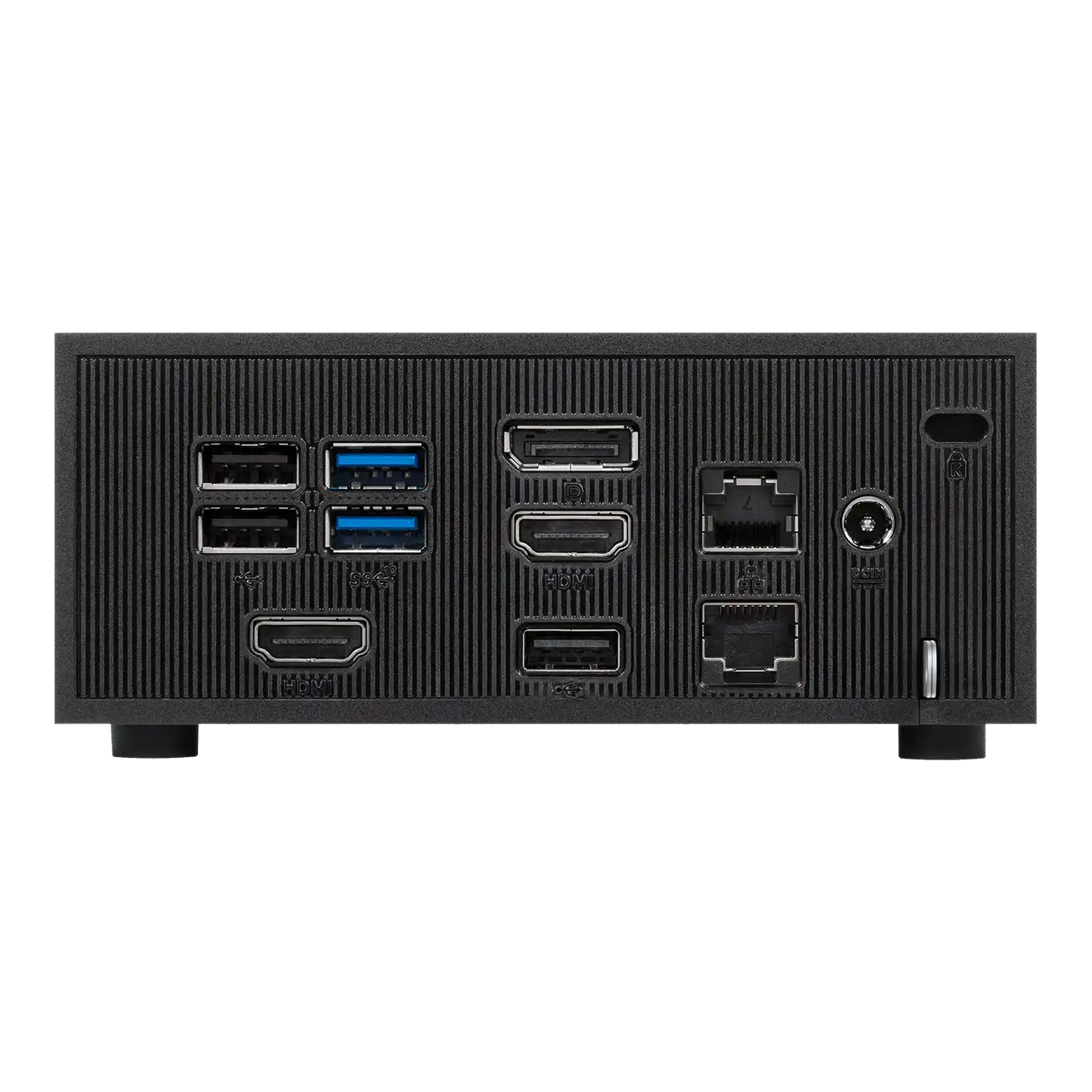 ASUS ExpertCenter PN42 Celeron N4500 Mini PC rear panel showing USB HDMI DisplayPort LAN and connectivity ports tpstech.in
