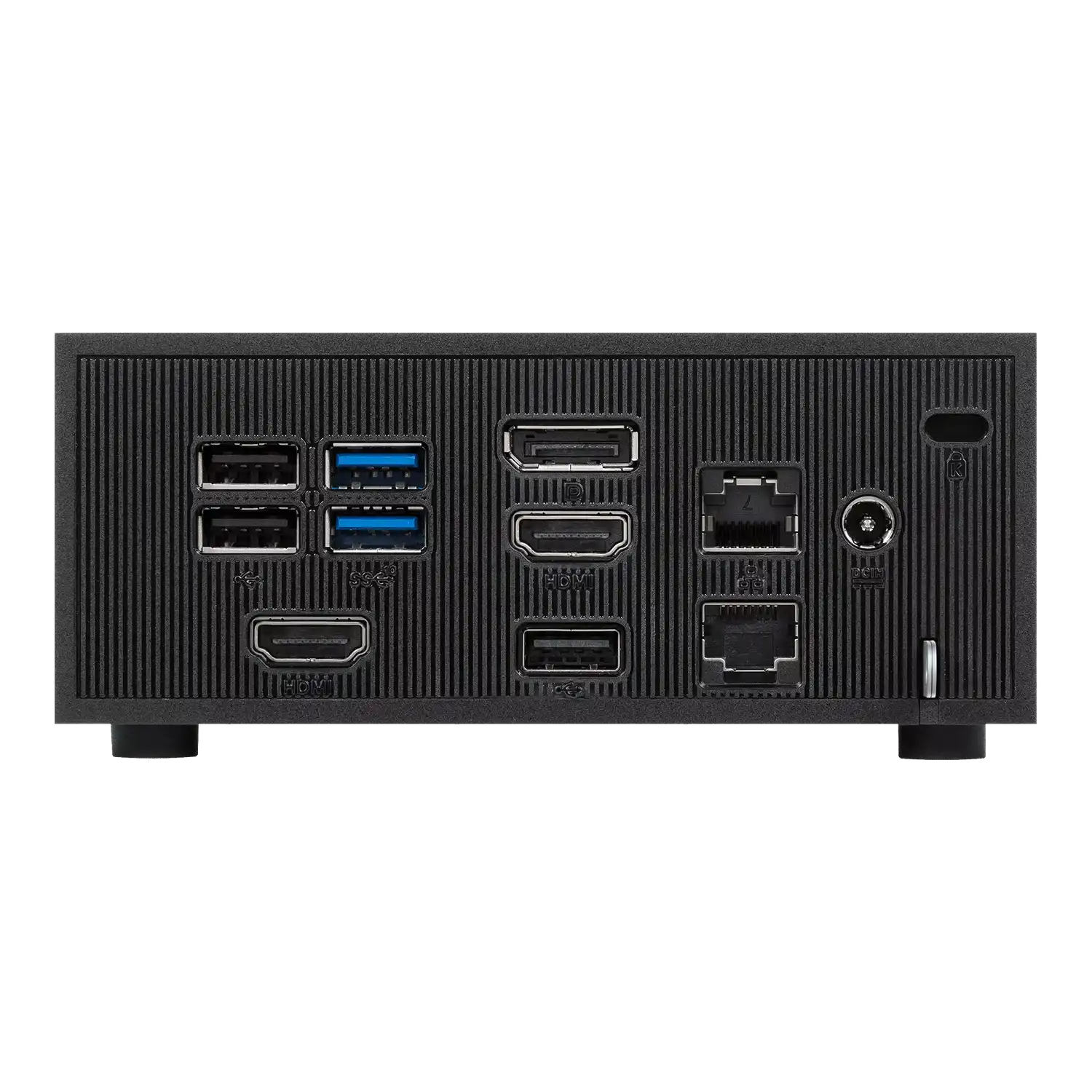 ASUS ExpertCenter PN42 Celeron N4500 Mini PC rear panel showing USB HDMI DisplayPort LAN and connectivity ports tpstech.in