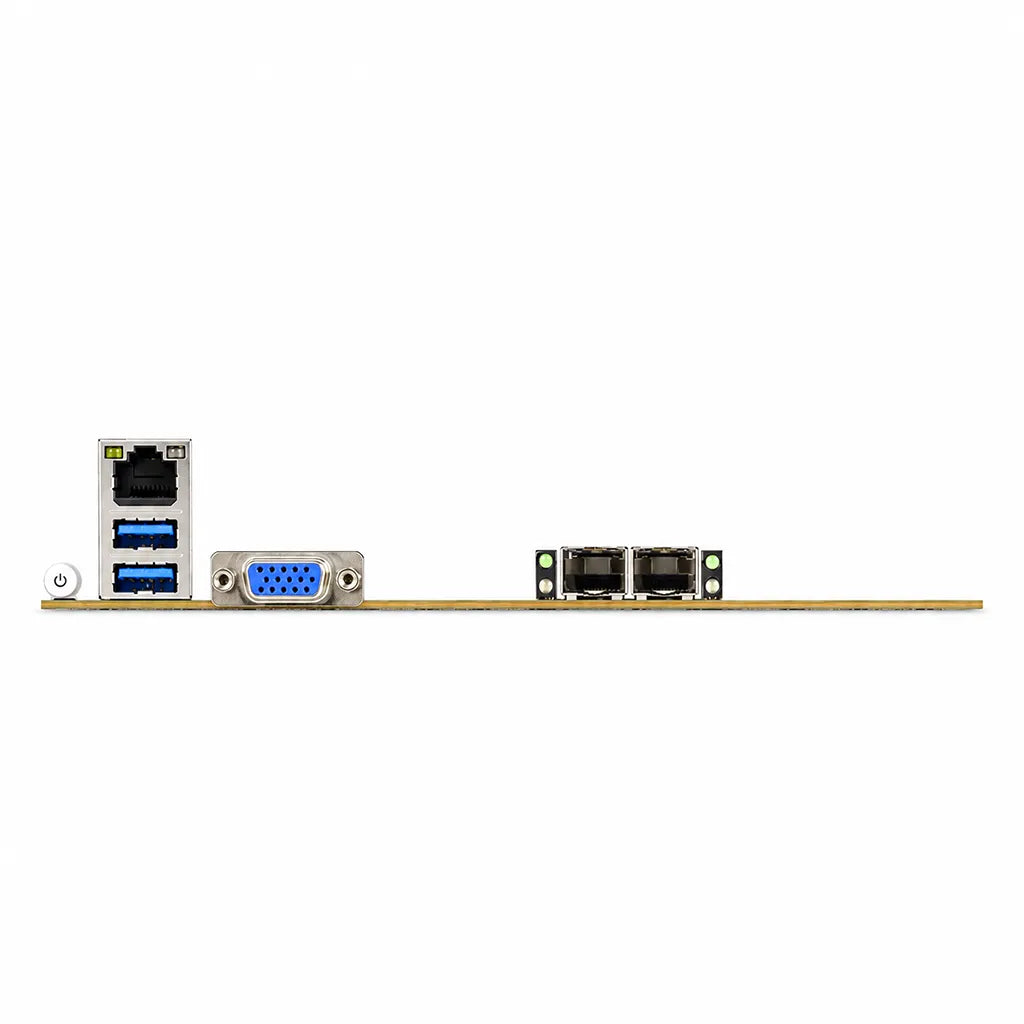 ASUS K14PA-U12/ASMB11 AMD EPYC 9004 Socket SP5 DDR5 CEB Server Motherboard rear I/O panel featuring dual USB 3.2 ports, VGA, dedicated LAN port, and dual SFP network ports.