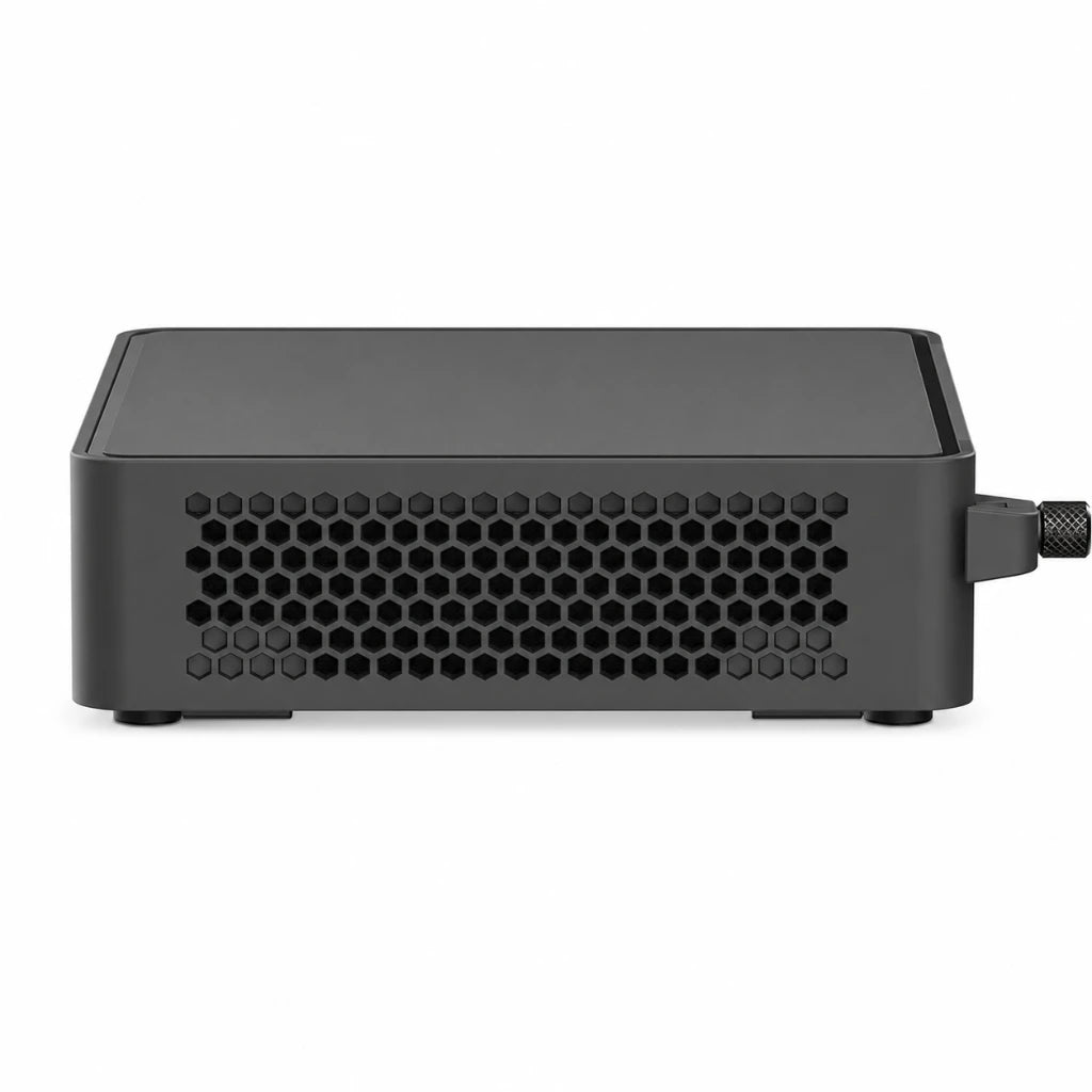Side ventilation design of ASUS NUC 15 Pro Slim Kit NUC15CRKU5 for efficient airflow and cooling.