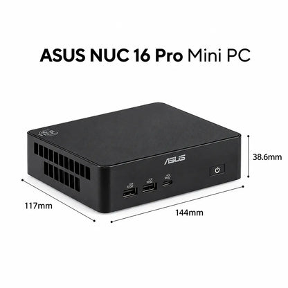 ASUS NUC 16 Pro Intel Core Ultra 5 325 Barebone Mini PC compact dimensions and size specifications -tpstech.in