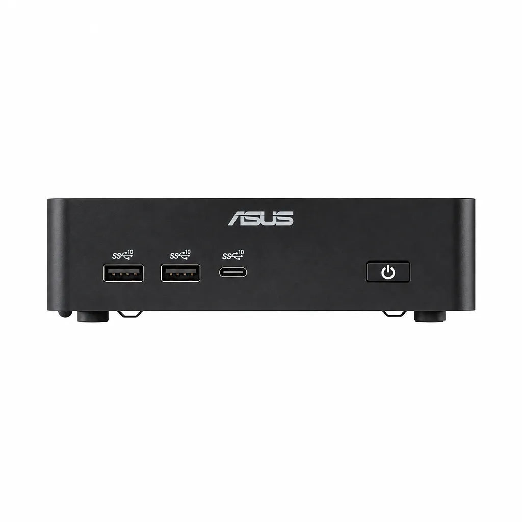 Front panel view of ASUS NUC 16 Pro Intel Core Ultra 5 325 Barebone Mini PC with USB ports and power button -tpstech.in