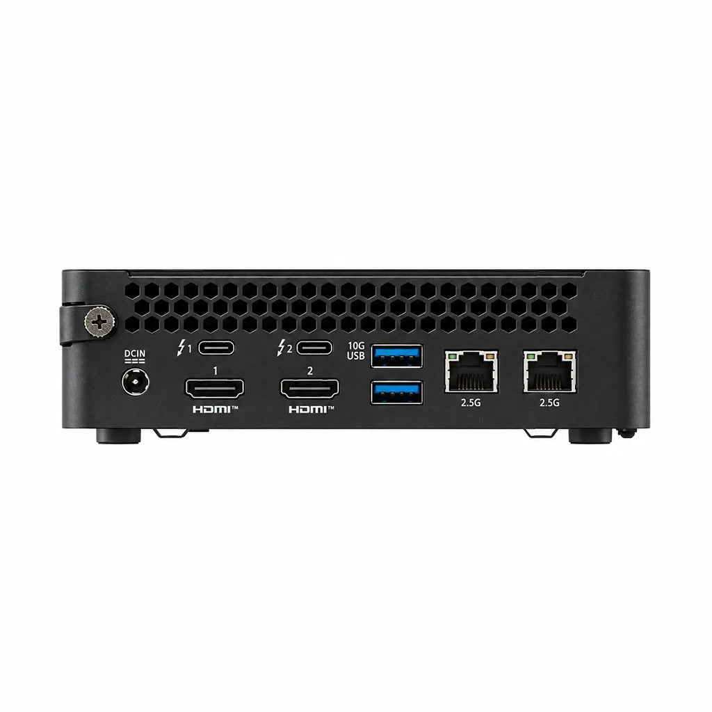 Rear IO connectivity ports of ASUS NUC 16 Pro Intel Core Ultra 5 325 Barebone Mini PC including dual LAN and HDMI -tpstech.in