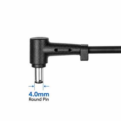 ASUS Original 45W Charger 4.0mm Round Pin Right Angle DC Power Connector Close Up -tpstech.in
