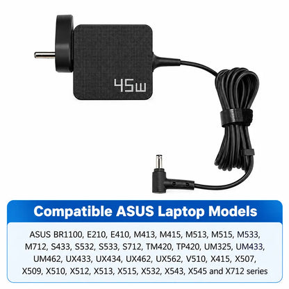 ASUS Original 45W DC 19V Adapter Compatible Laptop Models List for VivoBook and ZenBook Series -tpstech.in