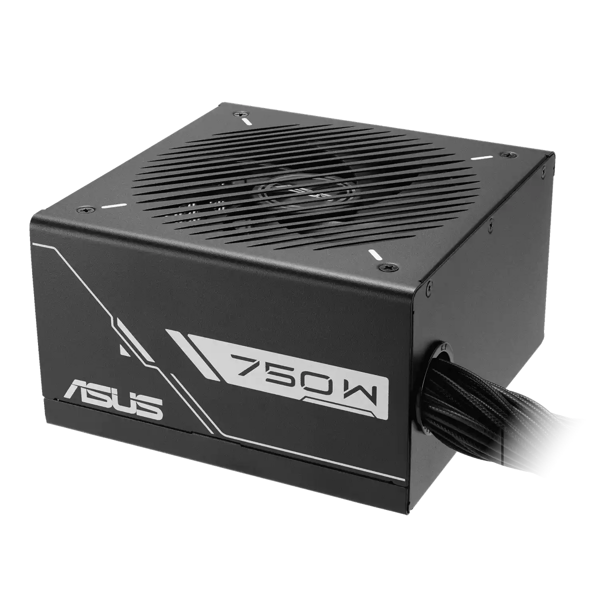 High angle perspective view of ASUS Prime 750B 80 Plus Bronze non modular 750W ATX power supply -tpstech.in