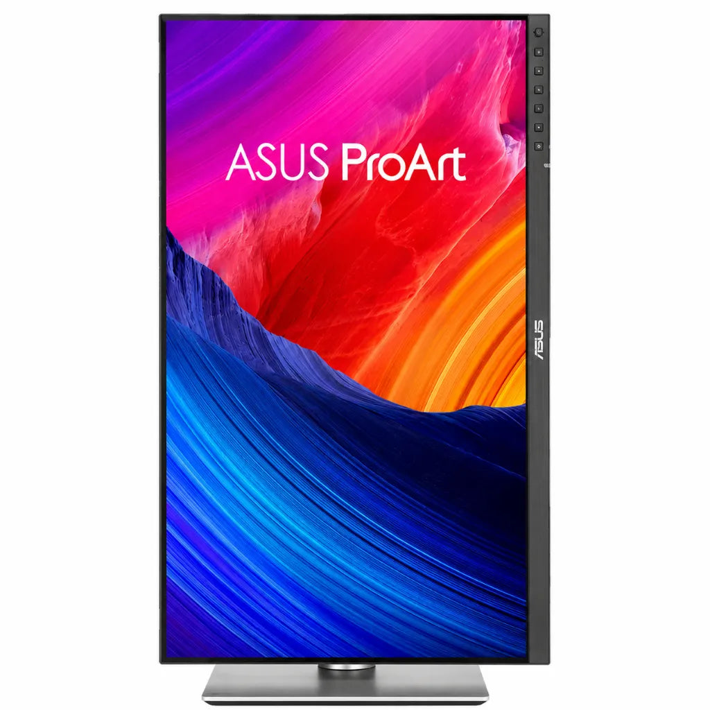 ASUS ProArt PA278QGV professional monitor in portrait mode with ergonomic pivot stand