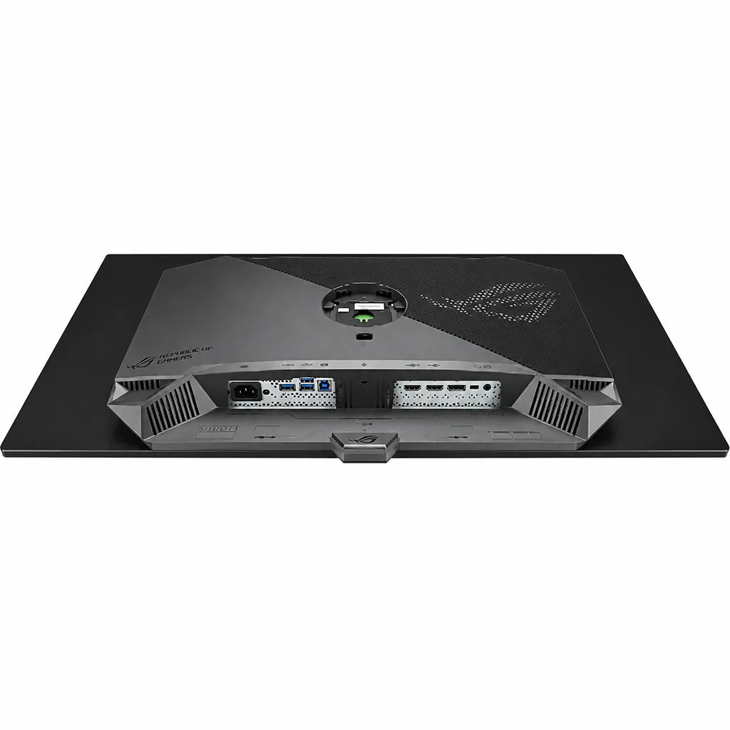 Bottom and rear connectivity input ports of ASUS ROG PG32UCDM3 4K OLED Gaming Monitor -tpstech.in