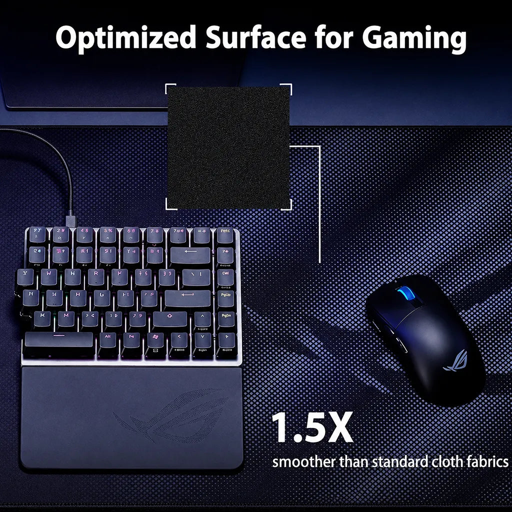 ASUS ROG Sheath II XXL gaming mouse pad with optimized textile-weave surface for smooth and precise mouse tracking.