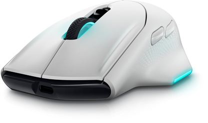 Dell Alienware AW620M RGB 26,000 DPI Optical 2.4GHz Wireless Gaming Mouse - Lunar Light