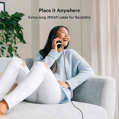 Belkin WIA005BTBK magnetic wireless charger with extra-long 2 metre 6 foot cable for flexible placement -tpstech.in