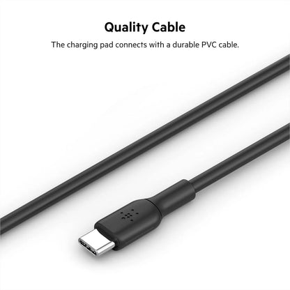 Belkin WIA005BTBK magnetic wireless charger with durable PVC USB Type-C cable -tpstech.in
