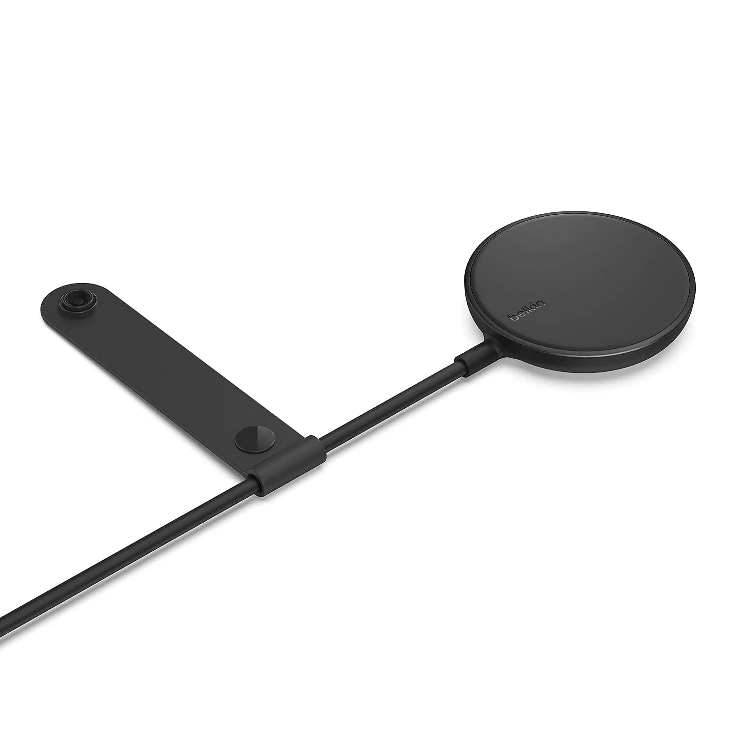Belkin WIA005BTBK black magnetic wireless charging pad with attached cable -tpstech.in
