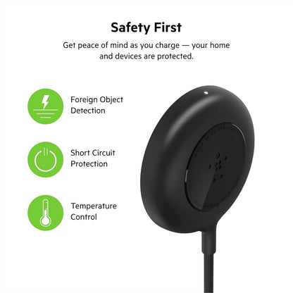 Belkin WIA005BTBK wireless charger with foreign object detection, short circuit protection and temperature control -tpstech.in