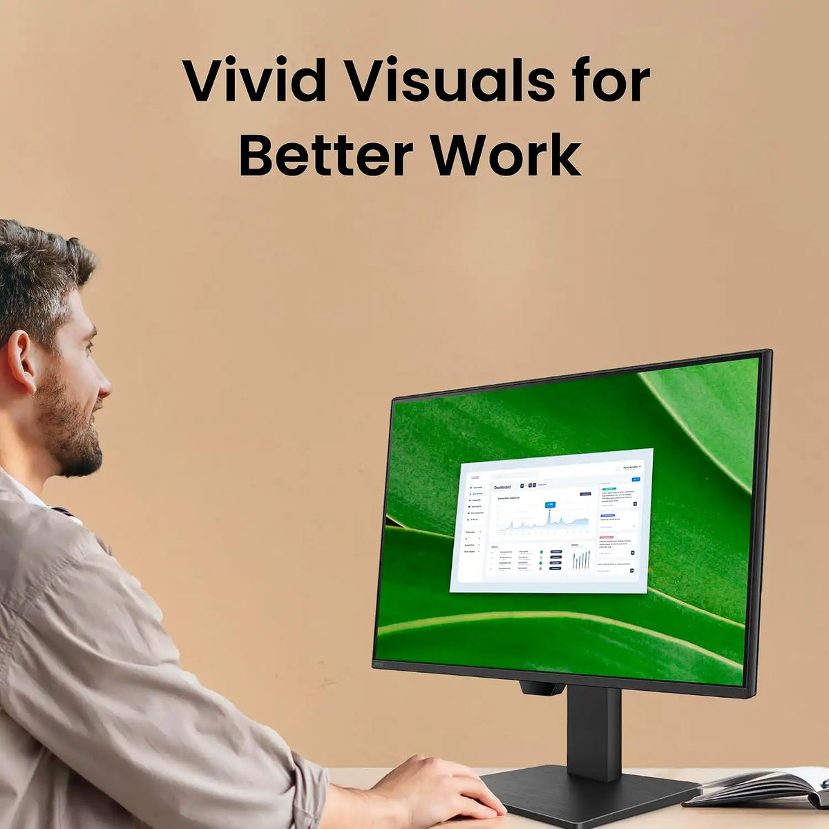 BenQ GW2490P 24 inch IPS monitor displaying vivid visuals for office work-tpstech.in