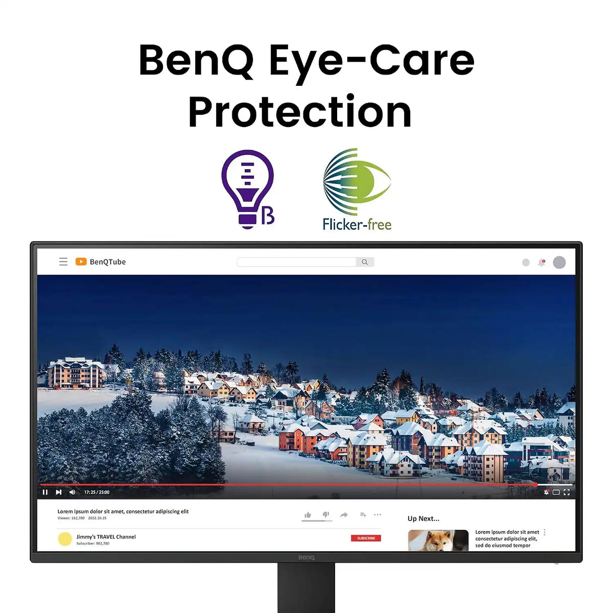 BenQ GW2491P monitor with BenQ Eye-Care Protection for comfortable viewing-tpstech.in