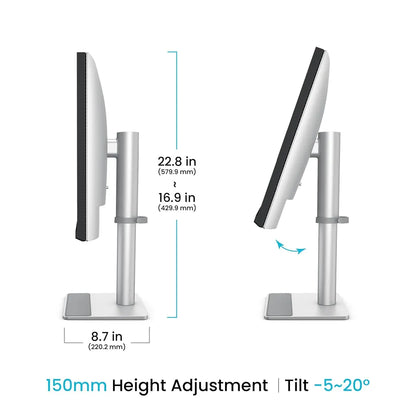 BenQ MA270S 27-inch 5K monitor with 150mm height adjustment and -5° to 20° tilt for ergonomic viewing -tpstech.in