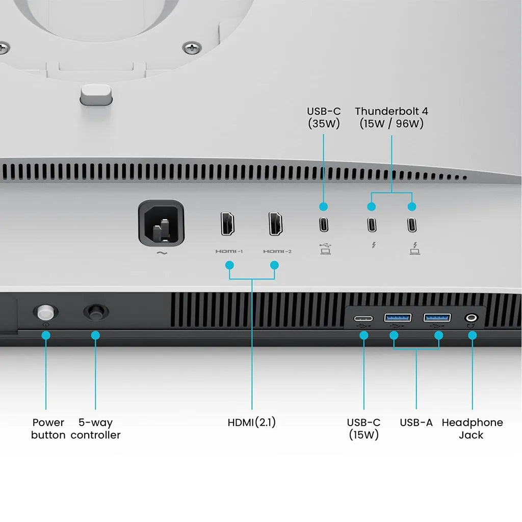 BenQ MA270S connectivity with Thunderbolt 4, USB-C, HDMI 2.1, USB-A and headphone jack -tpstech.in