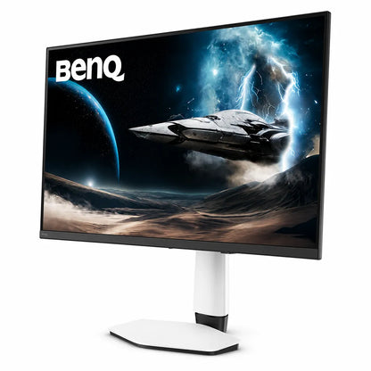 BenQ MOBIUZ EX321UZ 32 Inch 4K QD-OLED Gaming Monitor angled front view showing screen bezel and profile -tpstech.in