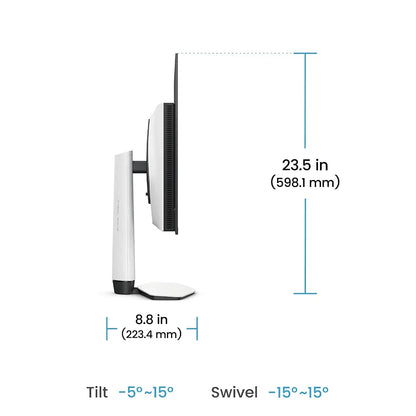 BenQ MOBIUZ EX321UZ 32 Inch 4K QD-OLED Gaming Monitor side view showing tilt and swivel ergonomic adjustments -tpstech.in