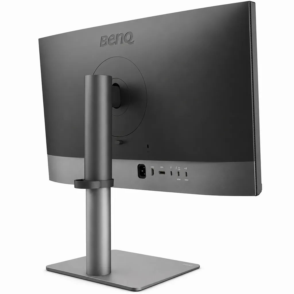 BenQ PD2732U 27-inch Creative Pro Monitor rear angled view showing Thunderbolt 4 ports and ergonomic stand -tpstech.in