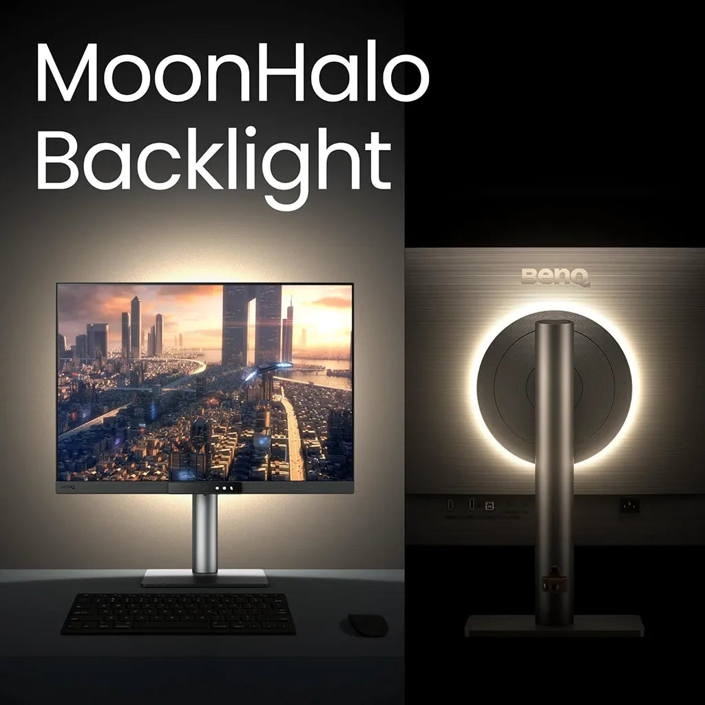 BenQ RD280UG programming monitor with MoonHalo backlight for enhanced visual comfort and workspace lighting -tpstech.in