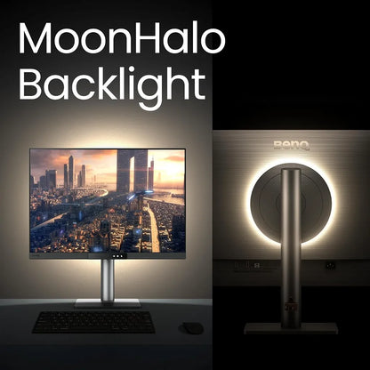 BenQ RD280UG programming monitor with MoonHalo backlight for enhanced visual comfort and workspace lighting -tpstech.in
