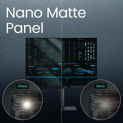 BenQ RD280UG Nano Matte IPS display with low reflection coating for improved coding clarity and reduced glare -tpstech.in
