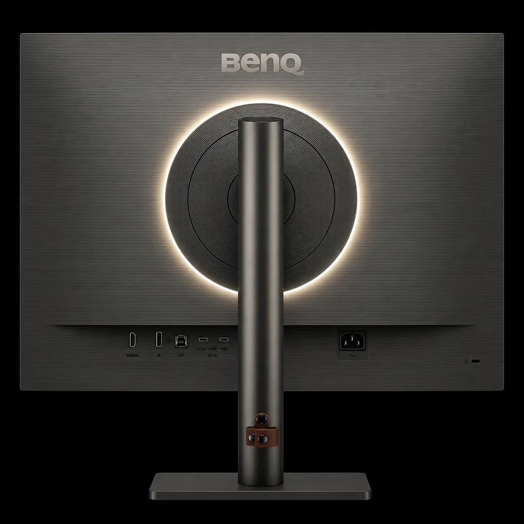 Rear view of BenQ RD280UG programming monitor featuring MoonHalo backlight and USB-C connectivity -tpstech.in