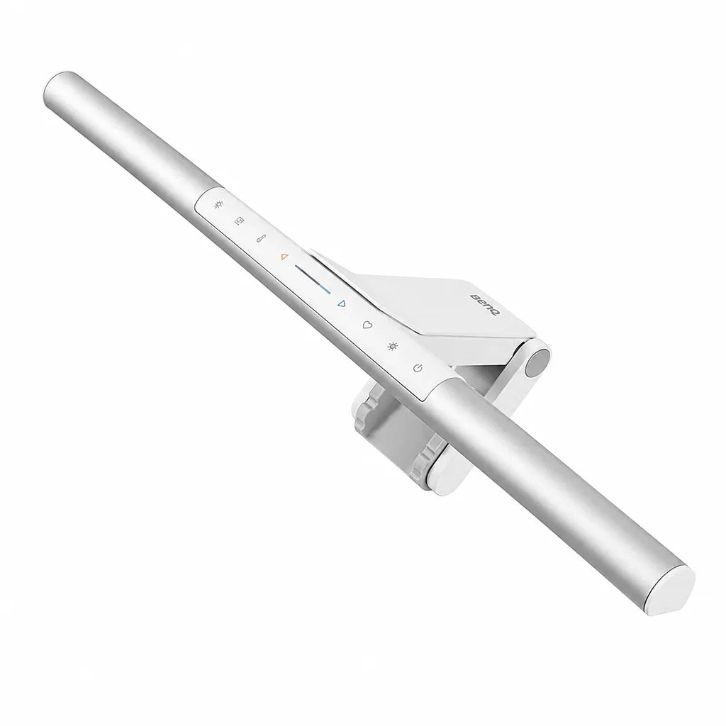 BenQ ScreenBar PRO monitor light bar angled perspective view featuring touch controls and glare-free LED illumination -tpstech.in