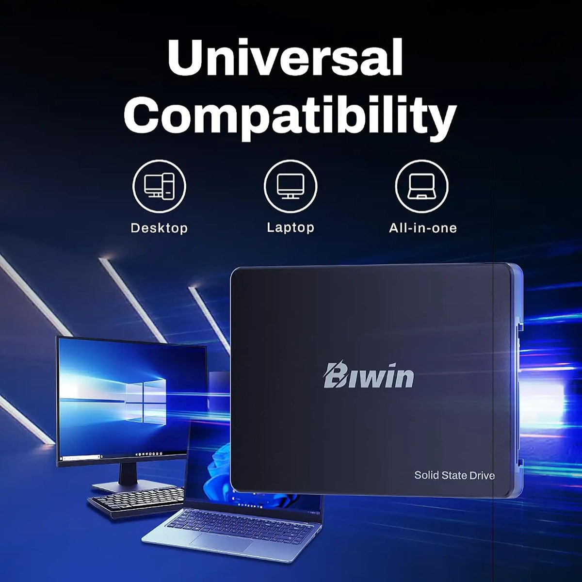 Biwin M100 2.5 Inch 2TB SATA III Internal Solid State Drive Universal Compatibility for Desktop Laptop and All-in-one -tpstech.in