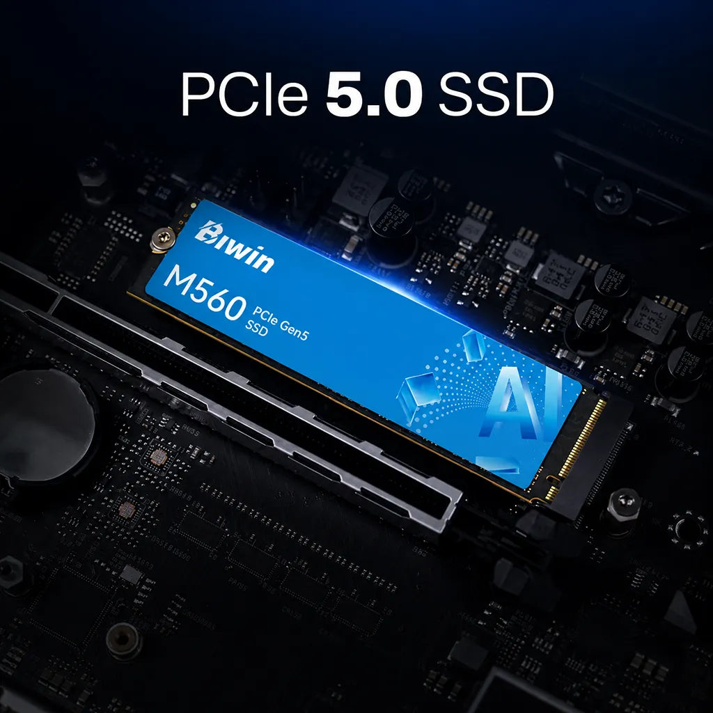 Biwin M560 PCIe 5.0 SSD installed on a compatible motherboard -tpstech.in