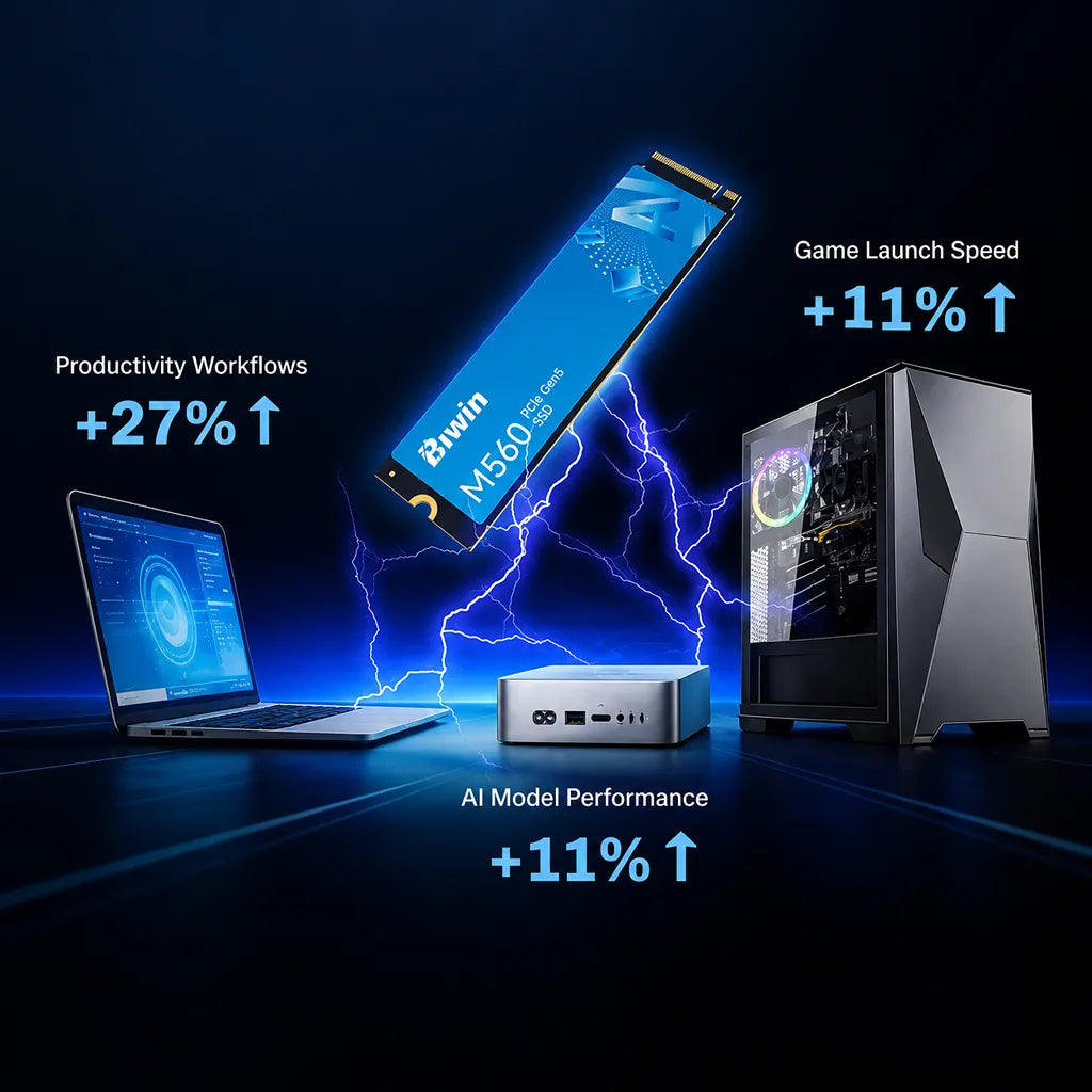 Biwin M560 PCIe 5.0 SSD for productivity workflows gaming and AI performance -tpstech.in