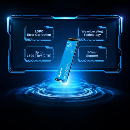 Biwin M560 2TB NVMe SSD with LDPC error correction wear-leveling technology up to 1500 TBW and 5-year support -tpstech.in